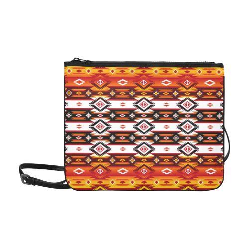 Adobe Fire Slim Clutch Bag (Model 1668) Slim Clutch Bags (1668) e-joyer 