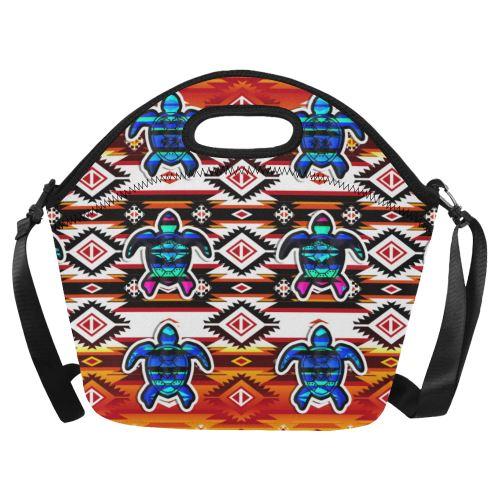 Adobe Fire Turtle Neoprene Lunch Bag/Large (Model 1669) Neoprene Lunch Bag/Large (1669) e-joyer 