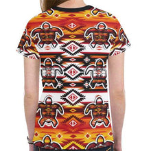 Load image into Gallery viewer, Adobe Fire Turtle New All Over Print T-shirt for Women (Model T45) New All Over Print T-shirt for Women (T45) e-joyer 
