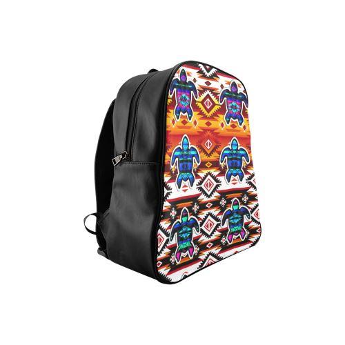 Adobe Fire Turtle School Backpack (Model 1601)(Small) School Backpacks/Small (1601) e-joyer 