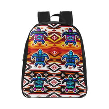 Load image into Gallery viewer, Adobe Fire Turtle School Backpack (Model 1601)(Small) School Backpacks/Small (1601) e-joyer 

