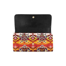 Load image into Gallery viewer, Adobe Fire Turtle Women&#39;s Trifold Wallet (Model 1675) Women&#39;s Trifold Wallet e-joyer 
