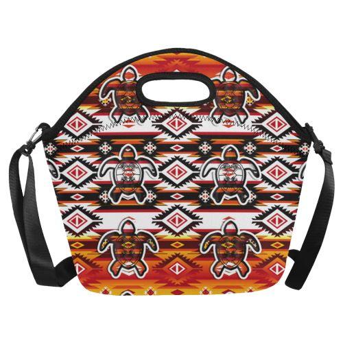 Adobe Fire Turtle2 Neoprene Lunch Bag/Large (Model 1669) Neoprene Lunch Bag/Large (1669) e-joyer 