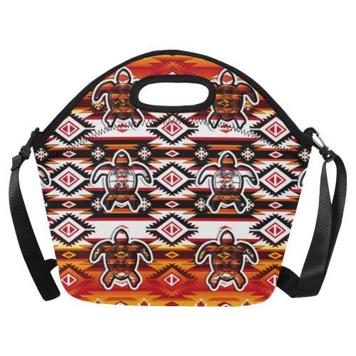 Adobe Fire Turtle2 Neoprene Lunch Bag/Large (Model 1669) Neoprene Lunch Bag/Large (1669) e-joyer 