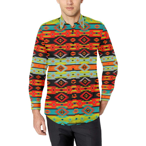 Adobe Kiva Men's All Over Print Casual Dress Shirt (Model T61) Men's Dress Shirt (T61) e-joyer 
