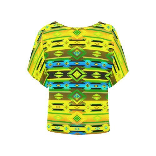 Adobe Midnight Women's Batwing-Sleeved Blouse T shirt (Model T44) Women's Batwing-Sleeved Blouse T shirt (T44) e-joyer 