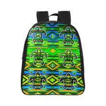 Load image into Gallery viewer, Adobe-Nature-Turtle School Backpack (Model 1601)(Small) School Backpacks/Small (1601) e-joyer 
