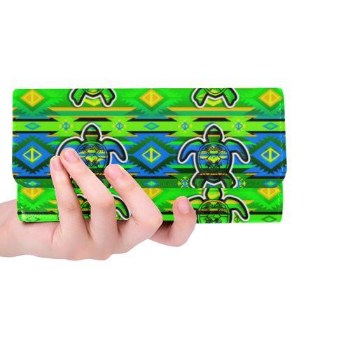Adobe-Nature-Turtle Women's Trifold Wallet (Model 1675) Women's Trifold Wallet e-joyer 