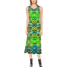 Load image into Gallery viewer, Adobe Nature Turtles Phaedra Sleeveless Open Fork Long Dress (Model D08) Phaedra Sleeveless Open Fork Long Dress (D08) e-joyer 
