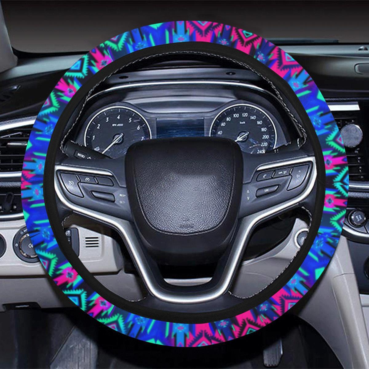 Adobe Sunset Steering Wheel Cover with Elastic Edge Steering Wheel Cover with Elastic Edge e-joyer 