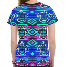 Load image into Gallery viewer, Adobe Sunset Turtle New All Over Print T-shirt for Women (Model T45) New All Over Print T-shirt for Women (T45) e-joyer 
