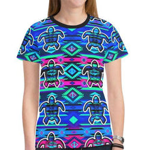 Load image into Gallery viewer, Adobe Sunset Turtle New All Over Print T-shirt for Women (Model T45) New All Over Print T-shirt for Women (T45) e-joyer 
