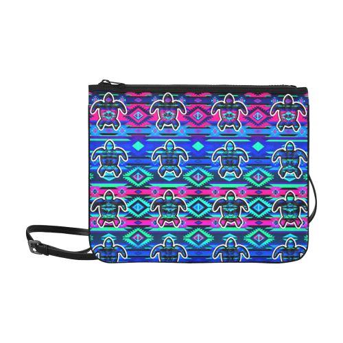 Adobe Sunset Turtle Slim Clutch Bag (Model 1668) Slim Clutch Bags (1668) e-joyer 