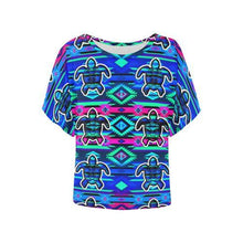 Load image into Gallery viewer, Adobe Sunset Turtle Women&#39;s Batwing-Sleeved Blouse T shirt (Model T44) Women&#39;s Batwing-Sleeved Blouse T shirt (T44) e-joyer 
