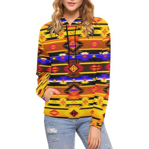 Adobe Sunshine All Over Print Hoodie for Women (USA Size) (Model H13) All Over Print Hoodie for Women (H13) e-joyer 
