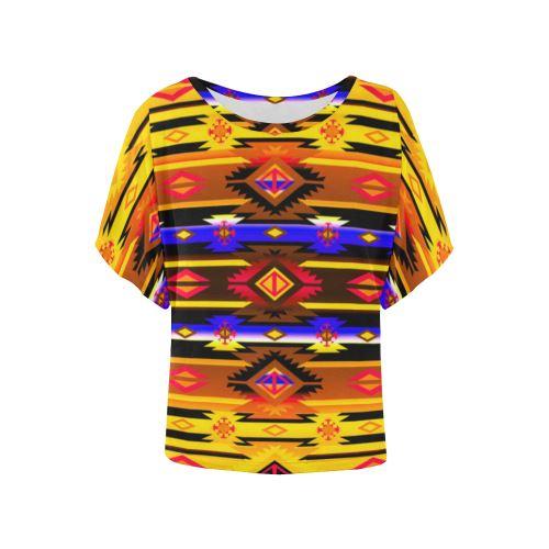Adobe Sunshine Women's Batwing-Sleeved Blouse T shirt (Model T44) Women's Batwing-Sleeved Blouse T shirt (T44) e-joyer 