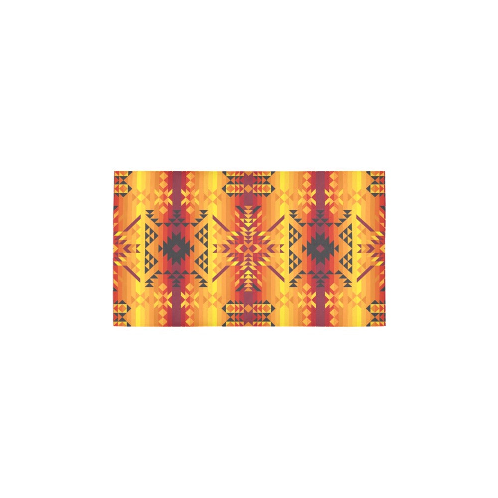 Desert Geo Yellow Red Bath Rug 16''x 28''