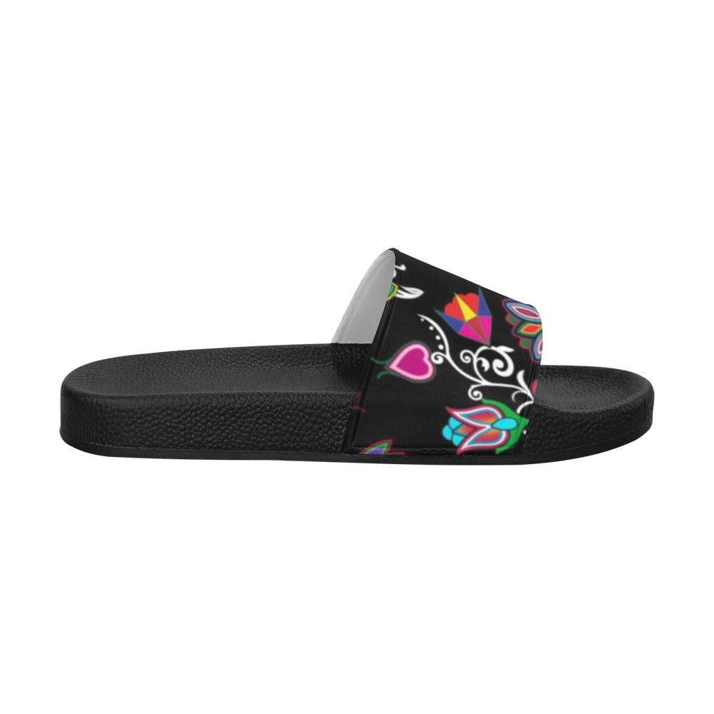 Indigenous Paisley Black Women's Slide Sandals