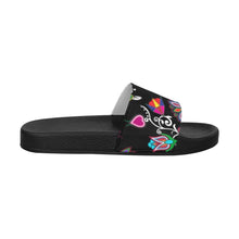 Load image into Gallery viewer, Indigenous Paisley Black Women&#39;s Slide Sandals
