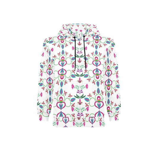 Quilled Divine White Fleece Hoodie