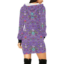 Load image into Gallery viewer, First Bloom Royal Hoodie Dress
