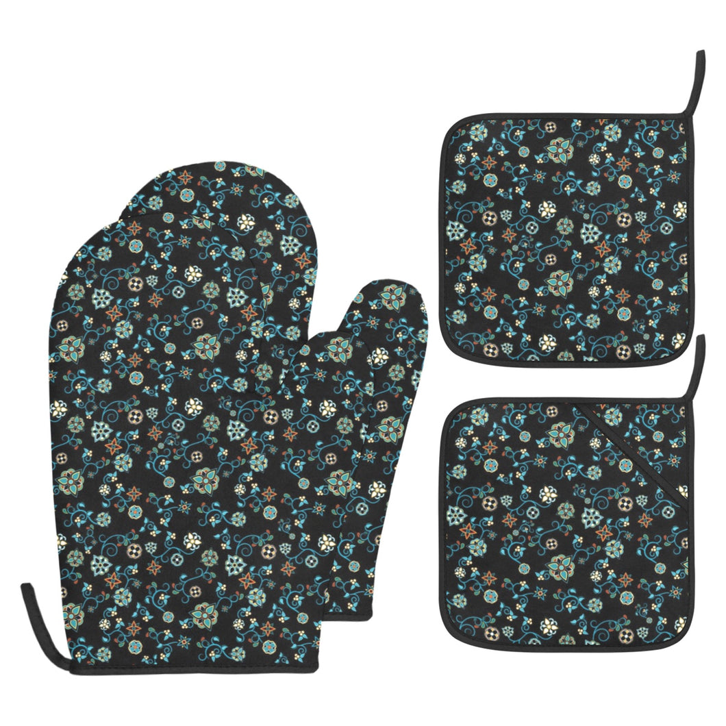 Ocean Bloom Oven Mitt & Pot Holder