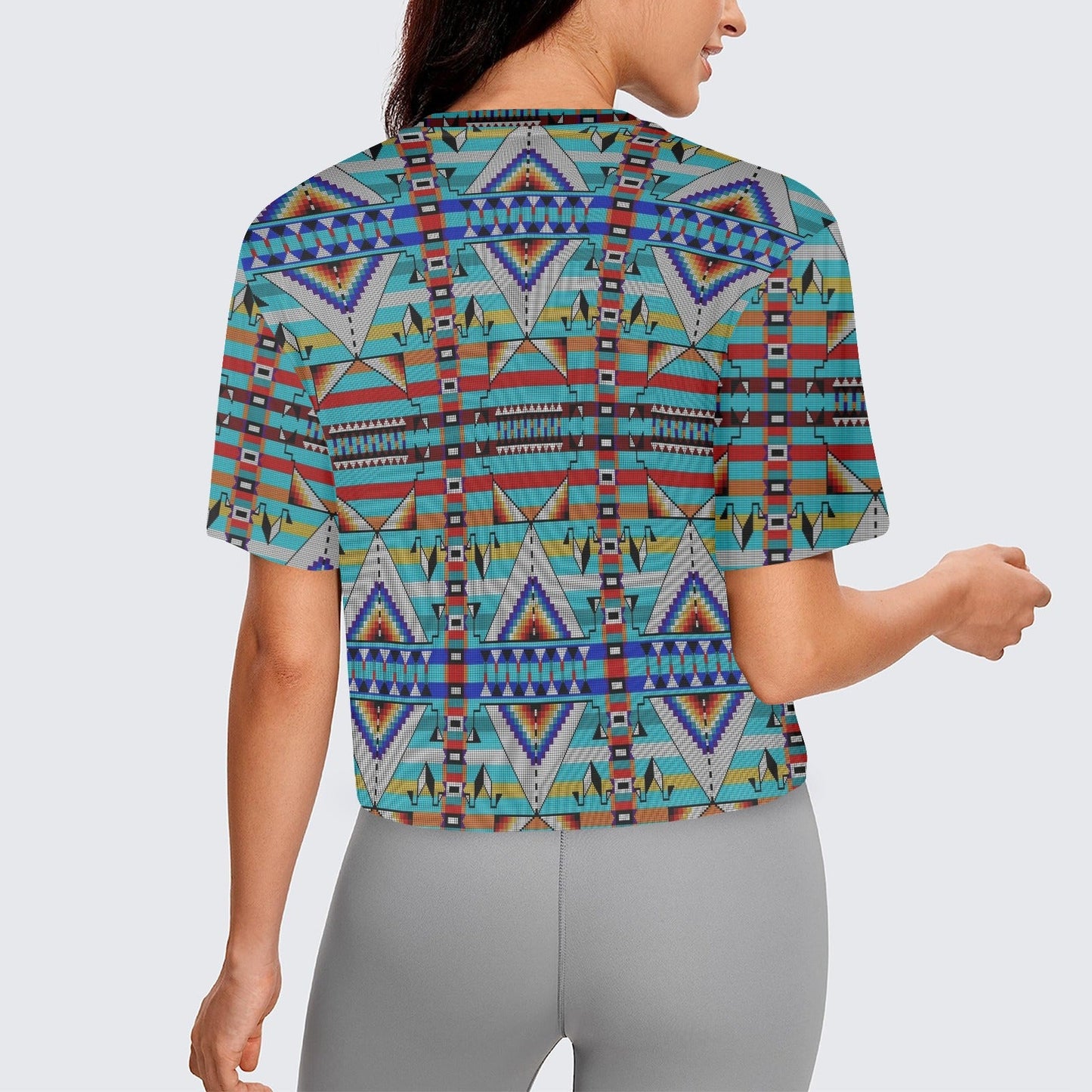 Medicine Blessing Turquoise Crop Top