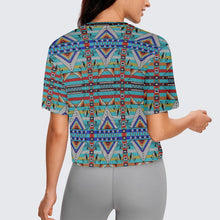 Load image into Gallery viewer, Medicine Blessing Turquoise Crop Top
