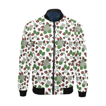 Load image into Gallery viewer, Strawberry Dreams White Bomber Jacket for Men
