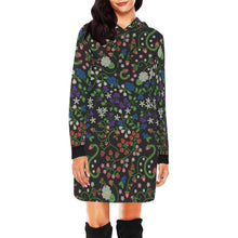 Load image into Gallery viewer, Grandmother Stories Midnight Hoodie Dress
