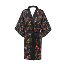 Load image into Gallery viewer, Neon Floral Animals Kimono Robe
