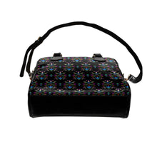 Load image into Gallery viewer, Dakota Damask Black Shoulder Handbag
