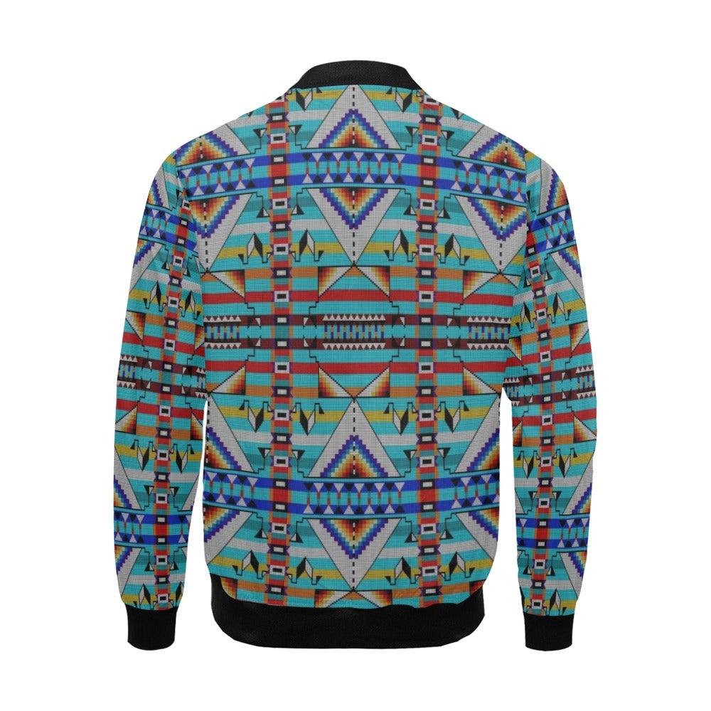 Medicine Blessing Turquoise Bomber Jacket for Men