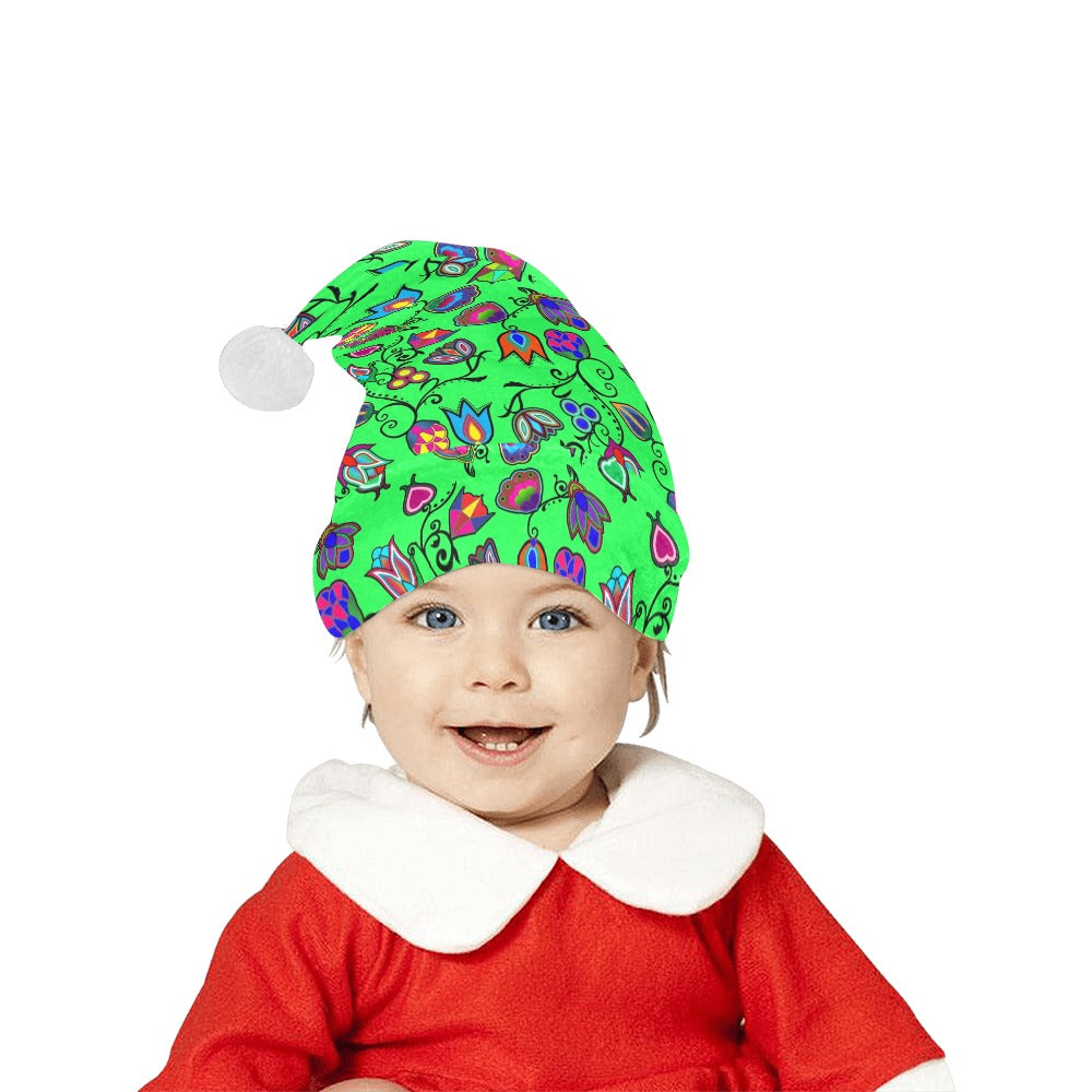 Indigenous Paisley Green Santa Hat