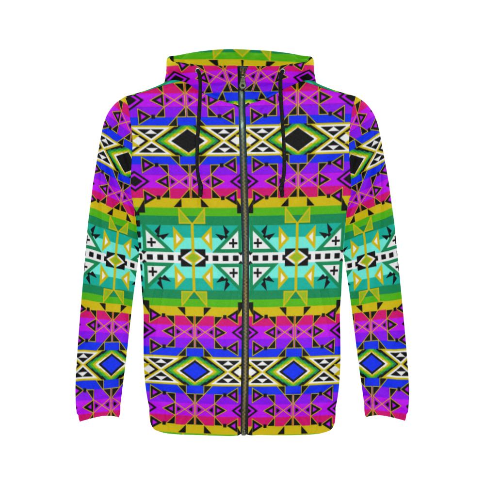 After the Northwest Rain All Over Print Full Zip Hoodie for Men (Model H14) All Over Print Full Zip Hoodie for Men (H14) e-joyer 