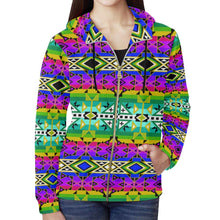 Load image into Gallery viewer, After the Northwest Rain All Over Print Full Zip Hoodie for Women (Model H14) All Over Print Full Zip Hoodie for Women (H14) e-joyer 
