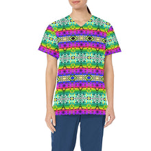 Load image into Gallery viewer, After the Northwest Rain All Over Print Scrub Top Scrub Top e-joyer 
