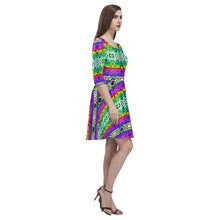 Load image into Gallery viewer, After the Northwest Rain Tethys Half-Sleeve Skater Dress(Model D20) Tethys Half-Sleeve Skater Dress (D20) e-joyer 
