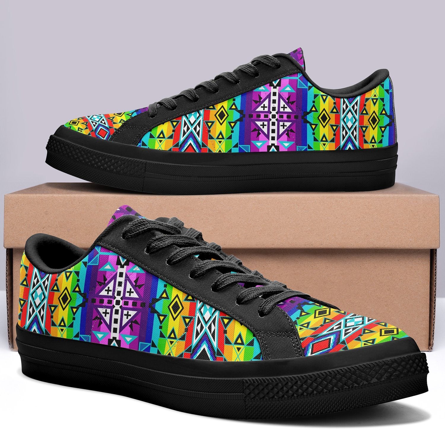 After the Rain Aapisi Low Top Canvas Shoes Black Sole 49 Dzine 