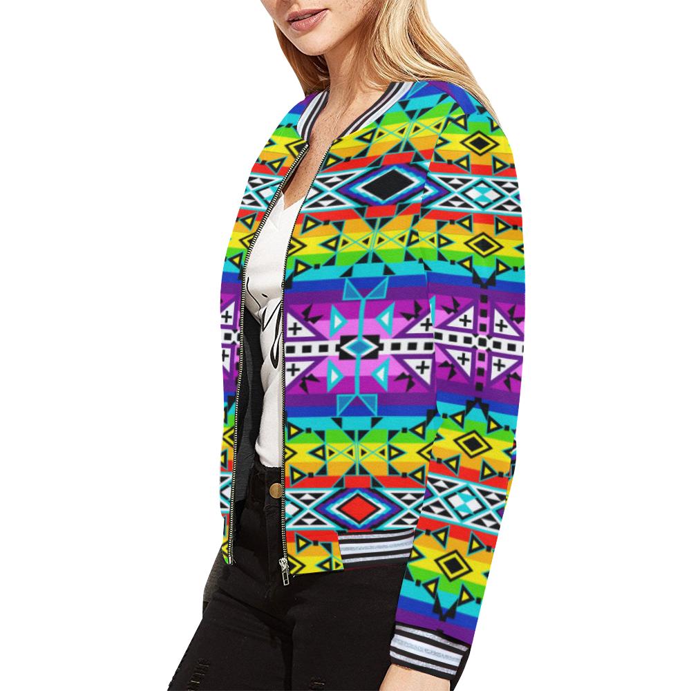 After the Rain All Over Print Bomber Jacket for Women (Model H21) All Over Print Bomber Jacket for Women (H21) e-joyer 