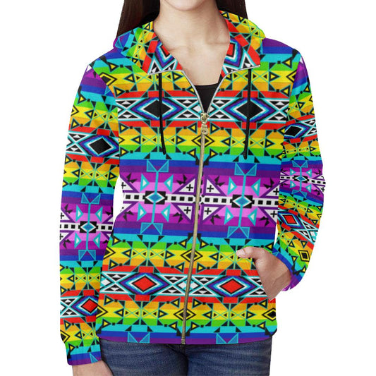 After the Rain All Over Print Full Zip Hoodie for Women (Model H14) All Over Print Full Zip Hoodie for Women (H14) e-joyer 