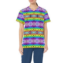 Load image into Gallery viewer, After the Rain All Over Print Scrub Top Scrub Top e-joyer 
