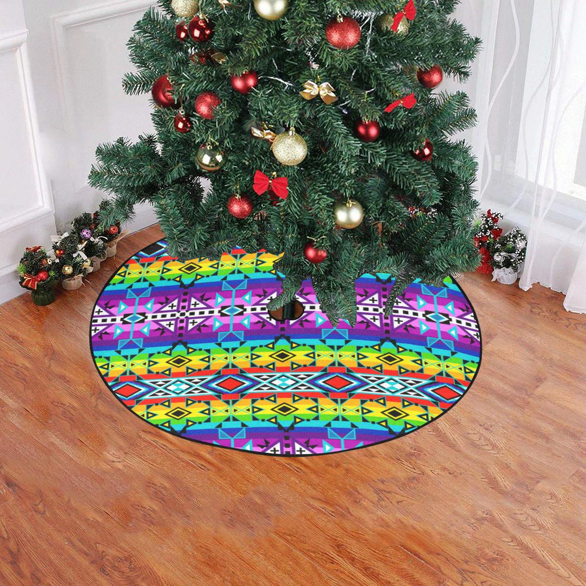 After the Rain Christmas Tree Skirt 47" x 47" Christmas Tree Skirt e-joyer 