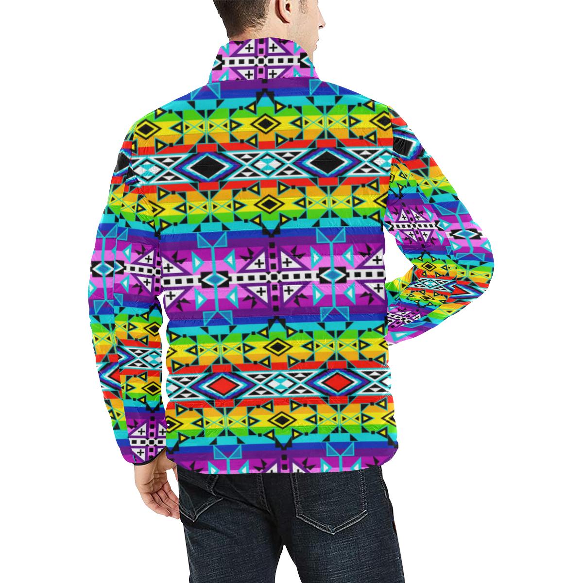 After the Rain Men's Stand Collar Padded Jacket (Model H41) Men's Stand Collar Padded Jacket (H41) e-joyer 