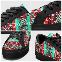 Load image into Gallery viewer, After the Southwest Rain Aapisi Low Top Canvas Shoes Black Sole 49 Dzine 
