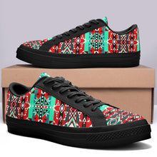 Load image into Gallery viewer, After the Southwest Rain Aapisi Low Top Canvas Shoes Black Sole 49 Dzine 
