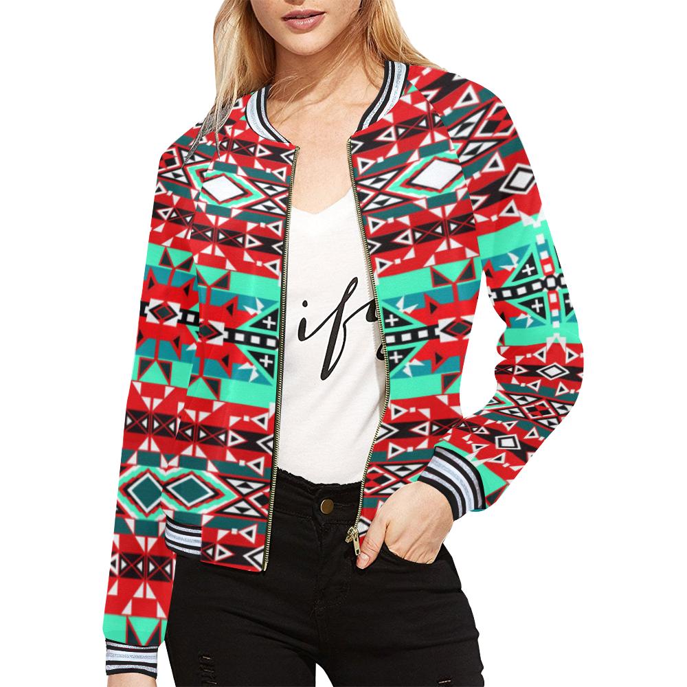 After the Southwest Rain All Over Print Bomber Jacket for Women (Model H21) All Over Print Bomber Jacket for Women (H21) e-joyer 