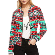 Load image into Gallery viewer, After the Southwest Rain All Over Print Bomber Jacket for Women (Model H21) All Over Print Bomber Jacket for Women (H21) e-joyer 
