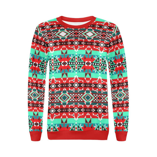 After the Southwest Rain All Over Print Crewneck Sweatshirt for Women (Model H18) Crewneck Sweatshirt for Women (H18) e-joyer 