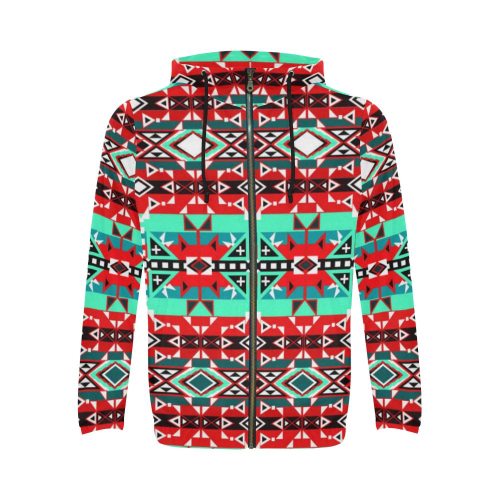 After the Southwest Rain All Over Print Full Zip Hoodie for Men (Model H14) All Over Print Full Zip Hoodie for Men (H14) e-joyer 